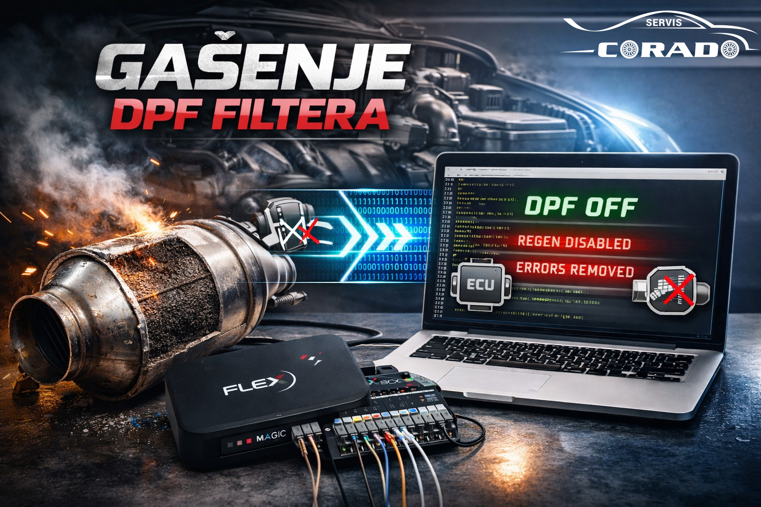 Mehaničko uklanjanje DPF filtera